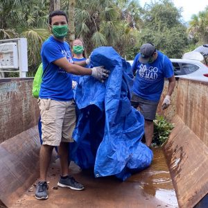 Volunteers Helping to clear the path at the Gore Nature Education Center | Cypress Cove Landkeepers