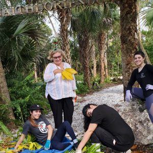 Volunteers Helping to clear the path at the Gore Nature Education Center | Cypress Cove Landkeepers